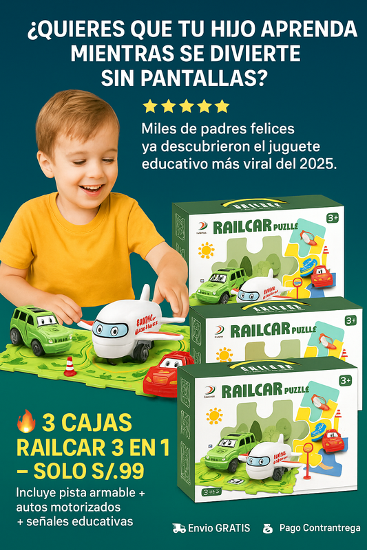 PACK 3 RAILCAR 3 EN 1